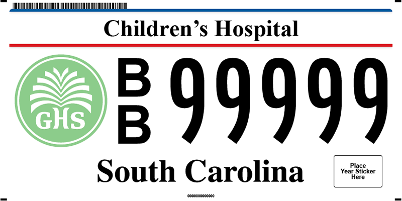 Children's Hospital of Greenville plate