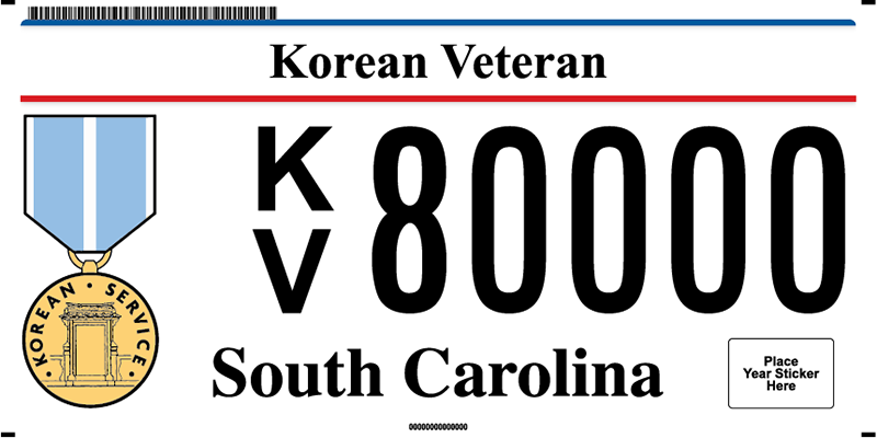 Korean War Vet plate