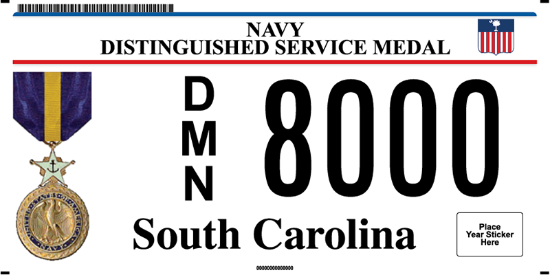 Navy Distinguished Service Medal plate