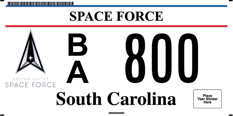 Space Force License Plate
