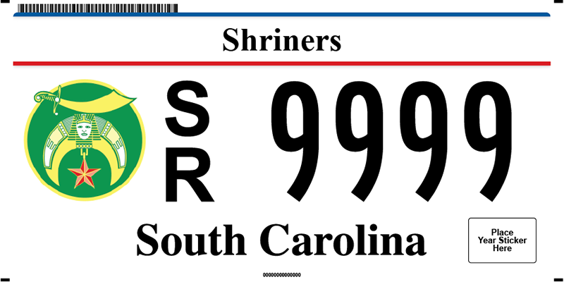 Shriners plate
