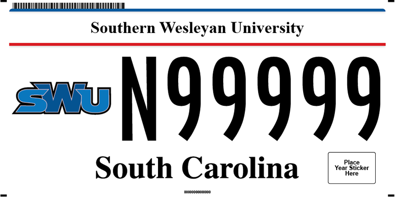 Southern Wesleyan plate