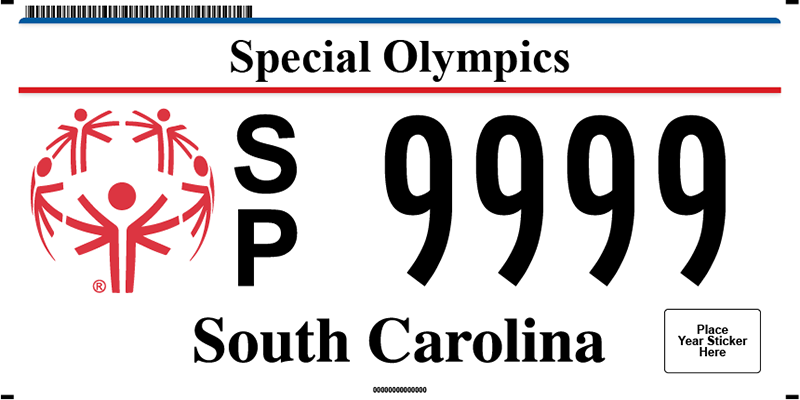 Special Olympics plate