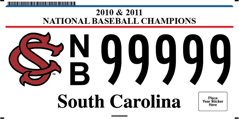USC Baseball National Champs plate