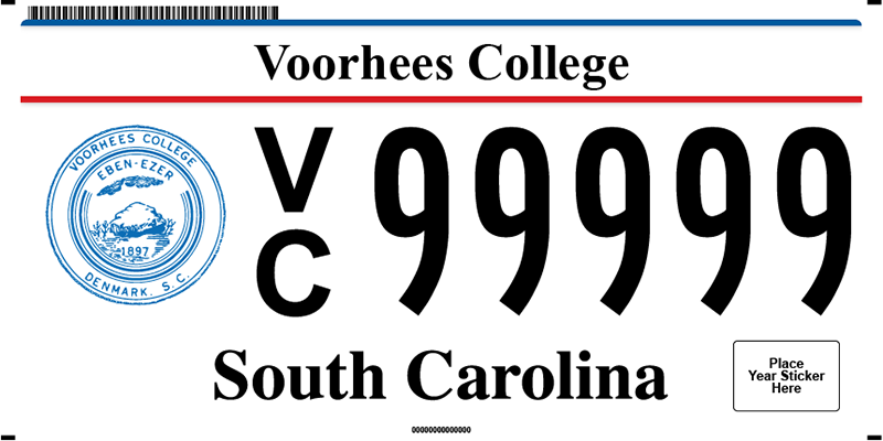 Voorhees College plate
